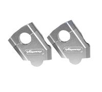 EQJSHL Elevador De Manillar para Motocicleta para XL 1000 V Varadero. Extensión Abrazadera Elevación, Adaptador Barra Arrastre, Altura Ajustable Elevador Manillar CNC(Plata 28mm)