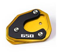 EQJSHL Extensión De Soporte Lateral para Pata De Cabra De Motocicleta con Almohadilla Antideslizante para CFMOTO MT800, 800MT, 650MT Y 650 TR-G Motocicleta Soporte Extensión Pie(Oro 1)