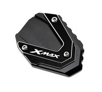 EQJSHL Extensor De Almohadilla para Pata De Cabra De Motocicleta para Xmax 125 250 300 400, Placa De Soporte Lateral para Pata De Cabra Motocicleta Soporte Extensión Pie(Negro)