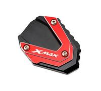 EQJSHL Extensor De Almohadilla para Pata De Cabra De Motocicleta para Xmax 125 250 300 400, Placa De Soporte Lateral para Pata De Cabra Motocicleta Soporte Extensión Pie(Rojo)