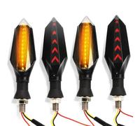 EQJSHL Luces Direccionales para Motocicletas para Cfmoto 300sr, 400nk, 650nk, 150nk, 250nk, 400 GT, 800mt, 650gt Y 700MT. Lámpara de posición(Ámbar Rojo)