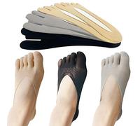 EQLEF Calcetines Dedos, 6 pares antideslizantes calcetines de cinco dedos calcetines suaves de corte bajo transpirables No show Socks calcetines invisibles para mujeres 36-39 (6 pares)
