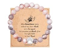 EQLEF Regalos Conmemorativos Para Perros Regalos de Luto Para Gatos Pulsera de Pata de Cuentas Elásticas Simpatía Recuerdo Presente Para Amante Del Perro y el Gato