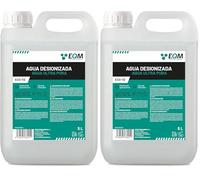 EQM - ECO-112 - Agua Desionizada Ultra Pura - 5L - Agua Desmineralizada - Evita la formación de Cal - Muy Baja conductividad - Multitud de utilidades (Paquete de 2)