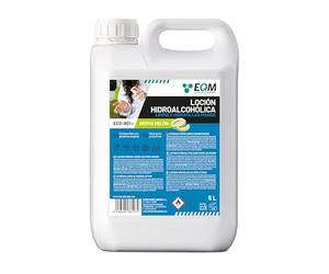 EQM - ECO-901M - Loción Hidroalcohólica de Manos Perfumada - 5L - Eficacia certificada por laboratorio - Limpieza e Hidratación profunda - Con alto contenido en glicerina - Esencia a melón