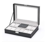 EQNSMDTGZ Caja de Reloj 8-bit de reloj la joyería del anillo almacenamiento Caja PU caja para Hombres y Mujeres