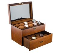EQNSMDTGZ Caja de Reloj Reloj caja de presentación ventana madera del reloj la joyería bloqueo 20 bits almacenamiento joyero para Hombres y Mujeres