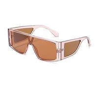 EQNSMDTGZ Gafas De Sol Mujer Collision Color Street Glasses Hip-hop Large Frame Sunglasses Vintage Personalizado(Purple Tea)