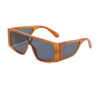 EQNSMDTGZ Gafas De Sol Mujer Collision Color Street Glasses Hip-hop Large Frame Sunglasses Vintage Personalizado(Brown Gray)