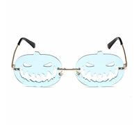 EQNSMDTGZ Gafas De Sol Mujer Gafas de sol Colorful Street Shot Party Photo Props Vintage Personalizado(Light Blue)