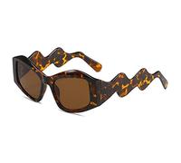 EQNSMDTGZ Gafas De Sol Mujer Gafas de sol irregulares tiro callejero moda Vintage Personalizado(Leopard)