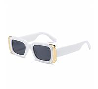 EQNSMDTGZ Gafas De Sol Mujer Retro Metal Rimmed Sunglasses Cool Sun Glasses Vintage Personalizado(Blanco)
