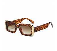 EQNSMDTGZ Gafas De Sol Mujer Retro Metal Rimmed Sunglasses Cool Sun Glasses Vintage Personalizado(Leopard)