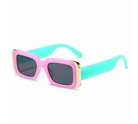 EQNSMDTGZ Gafas De Sol Mujer Retro Metal Rimmed Sunglasses Cool Sun Glasses Vintage Personalizado(Pink Black)