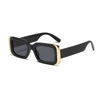 EQNSMDTGZ Gafas De Sol Mujer Retro Metal Rimmed Sunglasses Cool Sun Glasses Vintage Personalizado(Schwarz)