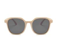 EQNSMDTGZ Gafas De Sol Mujer Retro Street Shooting Gafas de sol Weird Festival Vintage Personalizado(Beige)