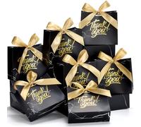 EQOREIIN Bolsas de regalo pequeñas, paquete de 25 bolsas de agradecimiento de 4.5 x 1.8 x 3.9 pulgadas, bolsa de regalo de papel kraft morado con cinta de lazo, pequeñas bolsas de dulces a granel para