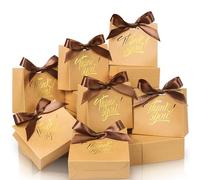 EQOREIIN Bolsas de regalo pequeñas, paquete de 25 bolsas de agradecimiento de 4.5 x 1.8 x 3.9 pulgadas, bolsa de regalo de papel kraft morado con cinta de lazo, pequeñas bolsas de dulces a granel para