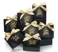 EQOREIIN Pequeñas bolsas de regalo, paquete de 25 bolsas de agradecimiento de 4.5 x 1.8 x 3.9 pulgadas, bolsa de regalo de papel kraft morado con cinta de lazo, pequeñas bolsas de dulces a granel para