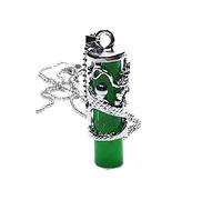EQQHJL Colgante de Talla de Jade, Colgante de jadeíta, Colgante Tibetano del dragón de Jade Verde