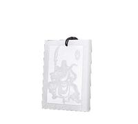 EQQHJL Colgante de Talla de Jade, Colgante de jadeíta, Natural Hetian Baiyuguan Gongwu Dios de la Riqueza Guan Erye Heping Marca Zhongyi Eterno Colgante Jade Genuino