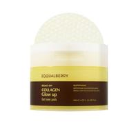 EQQUALBERRY Parches Tónicos de Colágeno Brillo - Parches Coreanos Iluminadores de Colágeno de Absorción Profunda, Fórmula Hidratante y Brillante, 140 ml (60 almohadas)
