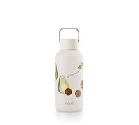 EQUA Botella de acero inoxidable Timeless - Ultraligera y libre de BPA - 100% a prueba de fugas - 600 ml - Diseño atemporal - Base de silicona (Avocado)
