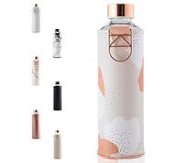 EQUA - Botella grande con Funda de Piel sintética, 750 ml, de Vidrio de borosilicato, sin BPA y antigoteo., Color Essence, tamaño 750 ml