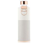 EQUA Sage - Botella grande con funda de piel sintética de 750 ml, de vidrio borosilicato, sin BPA y a prueba de fugas, MM faux SA