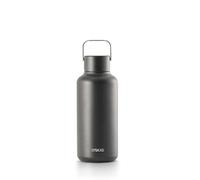 EQUA Timeless - Botella de agua reutilizable de acero inoxidable, 600 ml, a prueba de fugas, sin BPA, color oscuro