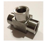 Equal 1" BSP Female Threaded Tee 3 Way 304 Stainless Steel Pipe Fitting Connector Adapter Max Pressure 2.5 Mpa