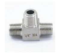 Equal - Adaptador de conector de tubería de acero inoxidable 304 con rosca macho BSPT de 1/4 pulgadas, presión máxima de 2,5 Mpa