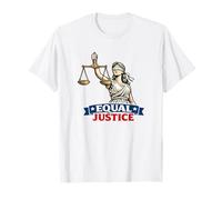 Equal Justice Lady Justice Scales Ojos vendados Patriótico Camiseta