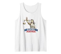 Equal Justice Lady Justice Scales Ojos vendados Patriótico Camiseta sin Mangas
