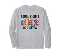Equal Rights or I Bites Ally Cat Pride Gay Bear Mom LGBT Dog Manga Larga