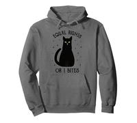 Equal Rights or I Bites, Divertida Mujer Feminista de Gatos Sudadera con Capucha