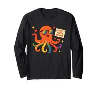 Equality Hurts No One Cute Rainbow Octopus LGBTQ Pride Month Manga Larga