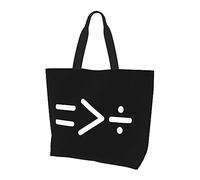 Equality Is Greater Than Division Bolso de lona ligero para mujer Bolsa de compras reutilizable Negro