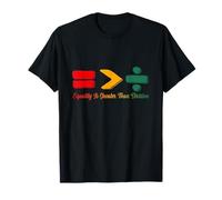 Equality Is Greater Than Division Juneteenth Afro Men Women Camiseta