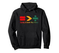 Equality Is Greater Than Division Juneteenth Afro Men Women Sudadera con Capucha