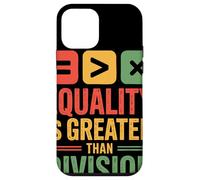 Equality Is Greater Than Division Mensaje Unión Black Carcasa para iPhone 12 Mini