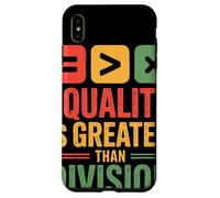Equality Is Greater Than Division Mensaje Unión Black Carcasa para iPhone XS MAX