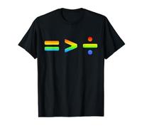 Equality is Greater Than Division Social Justice Symbols Camiseta gráfica económica