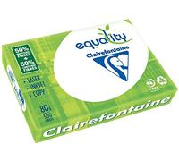 Equality Ramette 500 Feuilles Papier 80g A4 210x297 mm Certifié PEFC 50% Recyclé Blanc