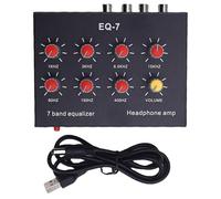 Equalizador EQ de 7 Bandas, alta calidad sonido ecualización, Amplificador de Auriculares, doble canal 5V-12V DC para jugadores, músicos, cine en casa, estudios grabación, DJs, etc.