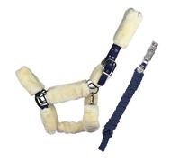 EQuest Cabestro Confort para Caballos Con Cuerda de Plomo,Azul Marino - L Full /