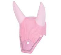 EQUESTRIAN QUEEN Rotterdam 25SS - Elegante gorro para caballos con orejas, protección UV, malla transpirable y detalles de purpurina, ideal para torneos y entrenamiento (rosa, sangre caliente))