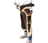 EQUESTRIAN STORE Delantal de herrador premium de piel de grano completo, ante auténtico para herramientas de herrador, Trimmer-Chaps, Cuidado de cascos