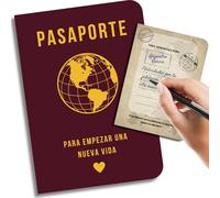 EQUIK PRODUCTS Regalo Original para Jubilación | Tarjeta Divertida y de Felicitación | Libro de Firmas con Dedicatorias | Pasaporte para una Vida Nueva (Jubilación)