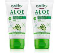 Equilibra Cuidado Corporal, Crema de Manos y Uñas a Base de Aloe Vera con Acción Hidratante, Calmante, Protectora y Reequilibrante de la Piel, Rápida Absorción, 75 ml (Paquete de 2)